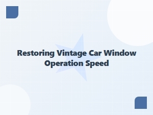 Smooth Vintage Car Window Operation