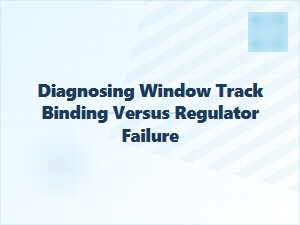 Diagnosing Window Track Binding Versus Regulator Failure